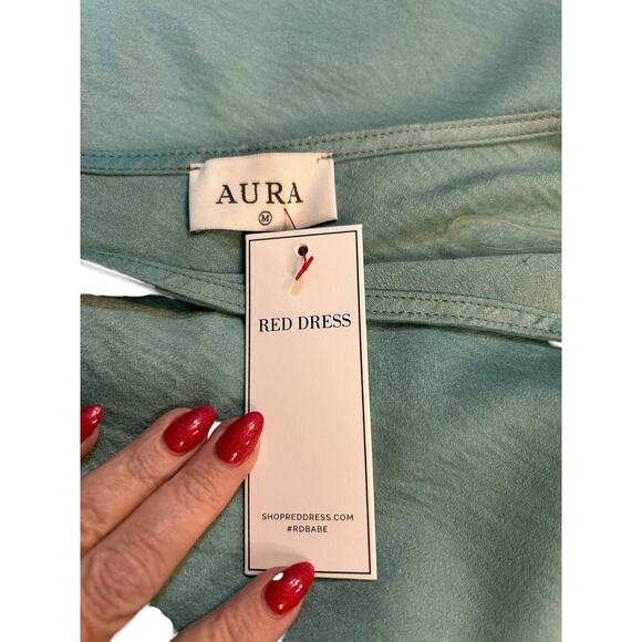 NWT Aura Green One Shoulder Tunic Dress - Size M - Picture 4 of 8